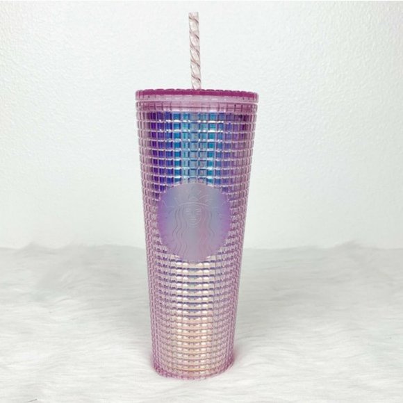 New Starbucks Pink Disco Grid Venti Cold Tumbler - Picture 2 of 2